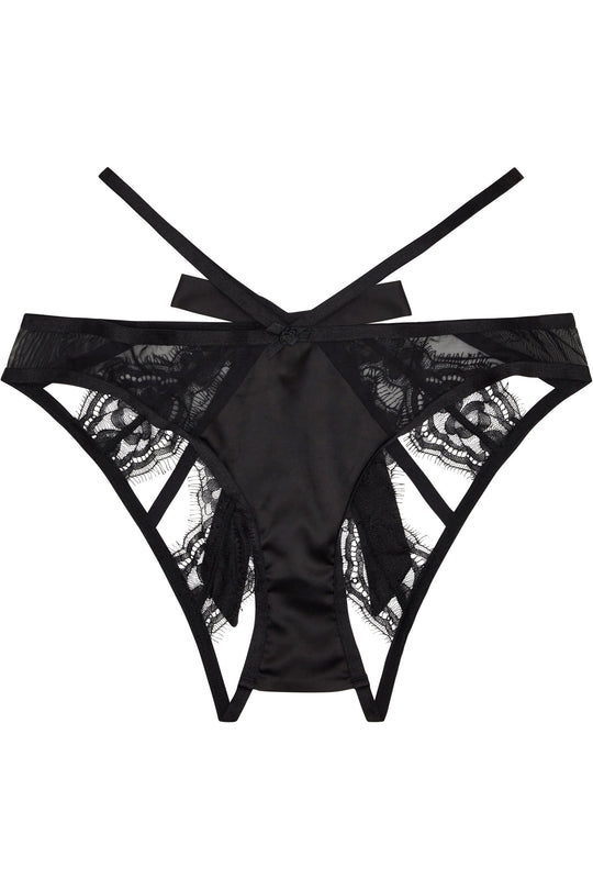 Peek & Beau Minnie Eyelash Lace Cheeky Brief Black