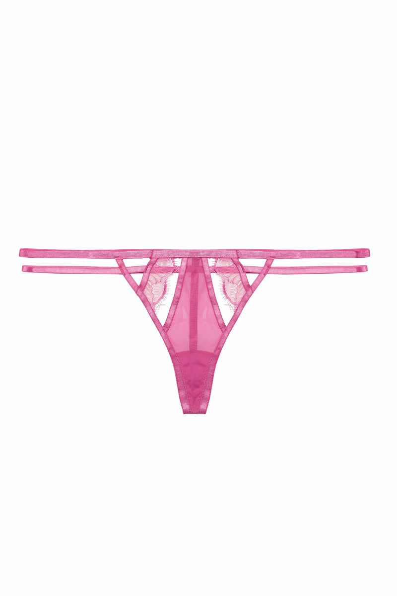 Azma Pink Lace Caged Thong