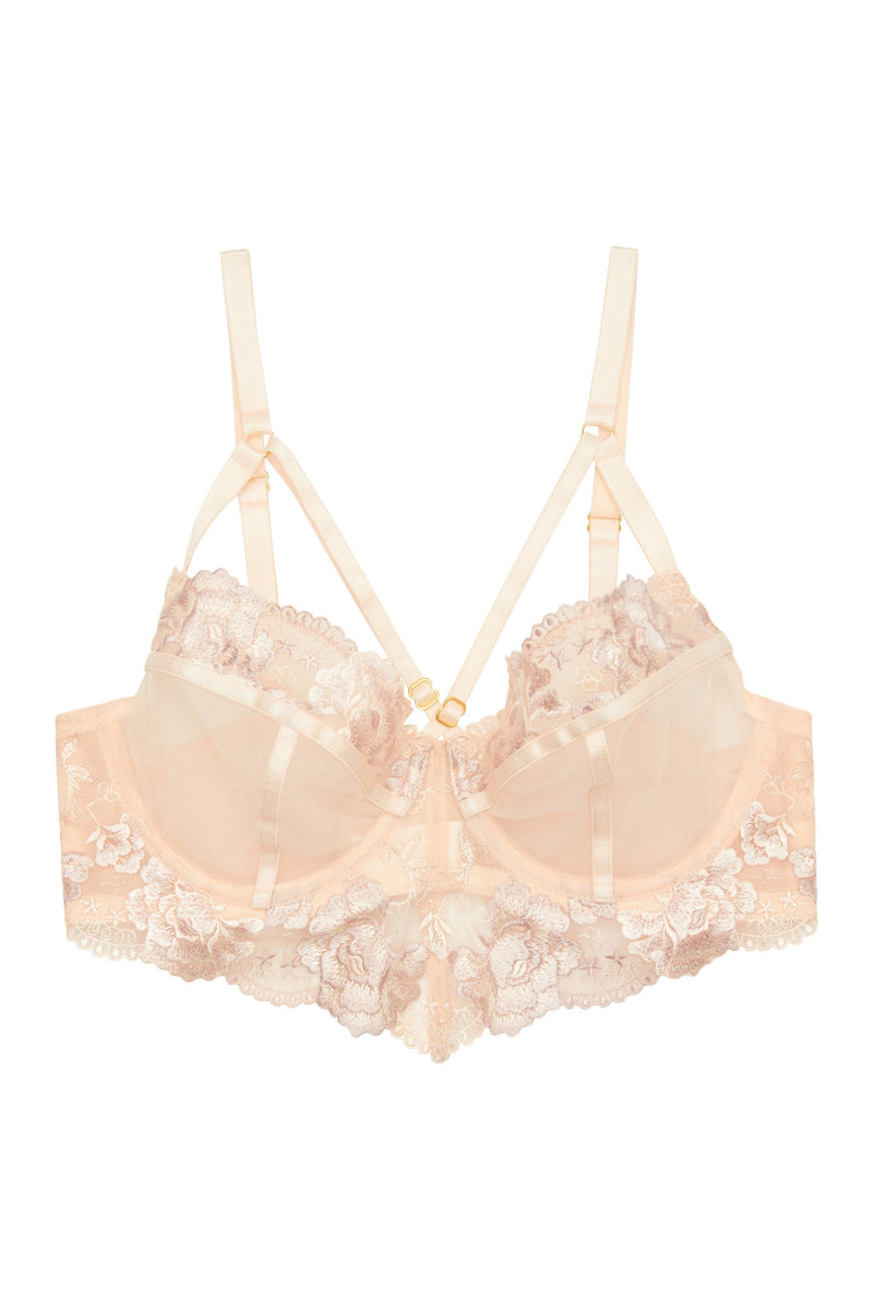 Wolf & Whistle Grace Blush embroidered underwired bra B - F
