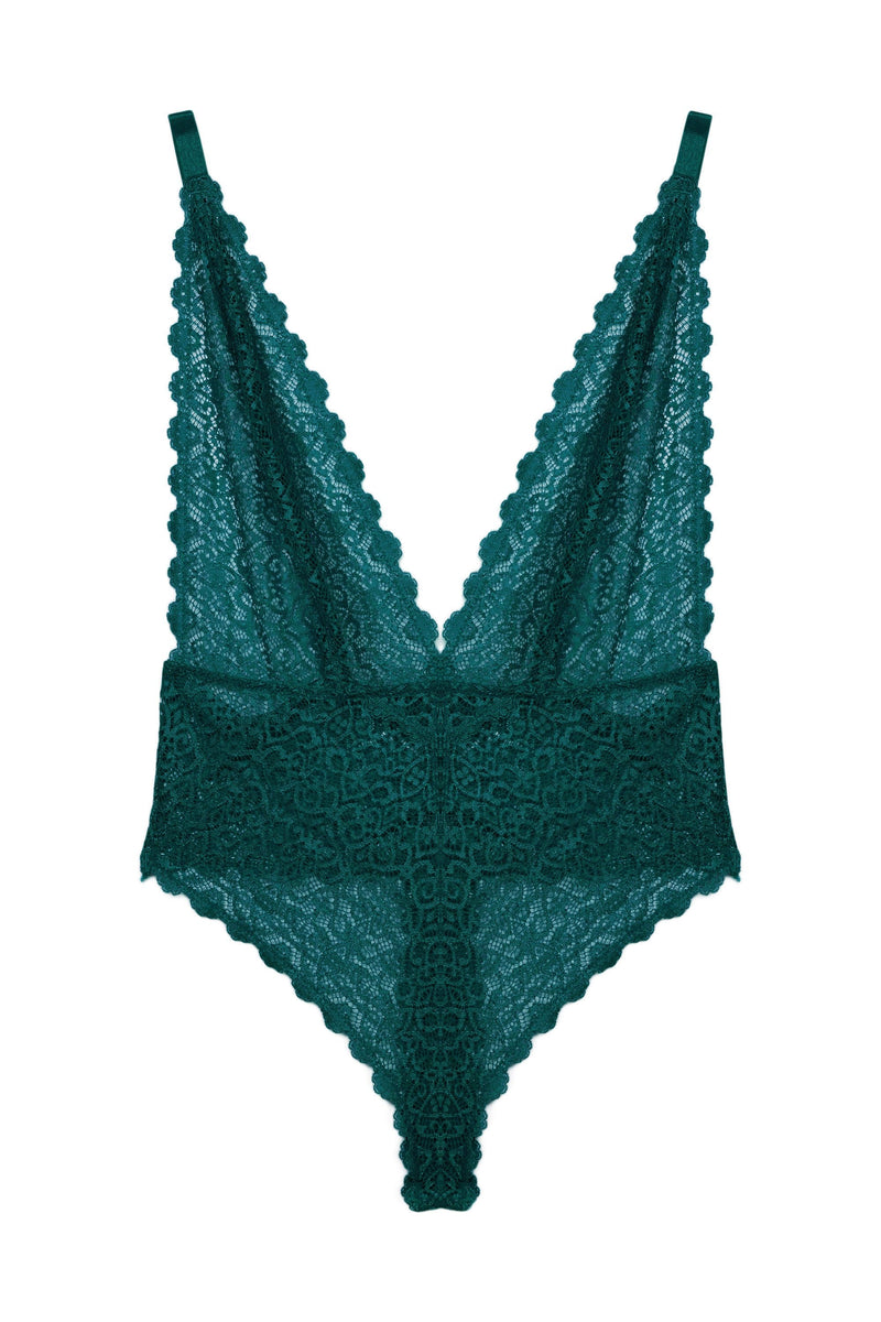 Wolf & Whistle Ariana Teal Everyday Lace Body