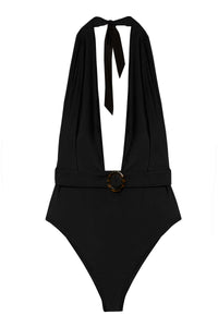 Eco Jayne Black Plunge Swimsuit