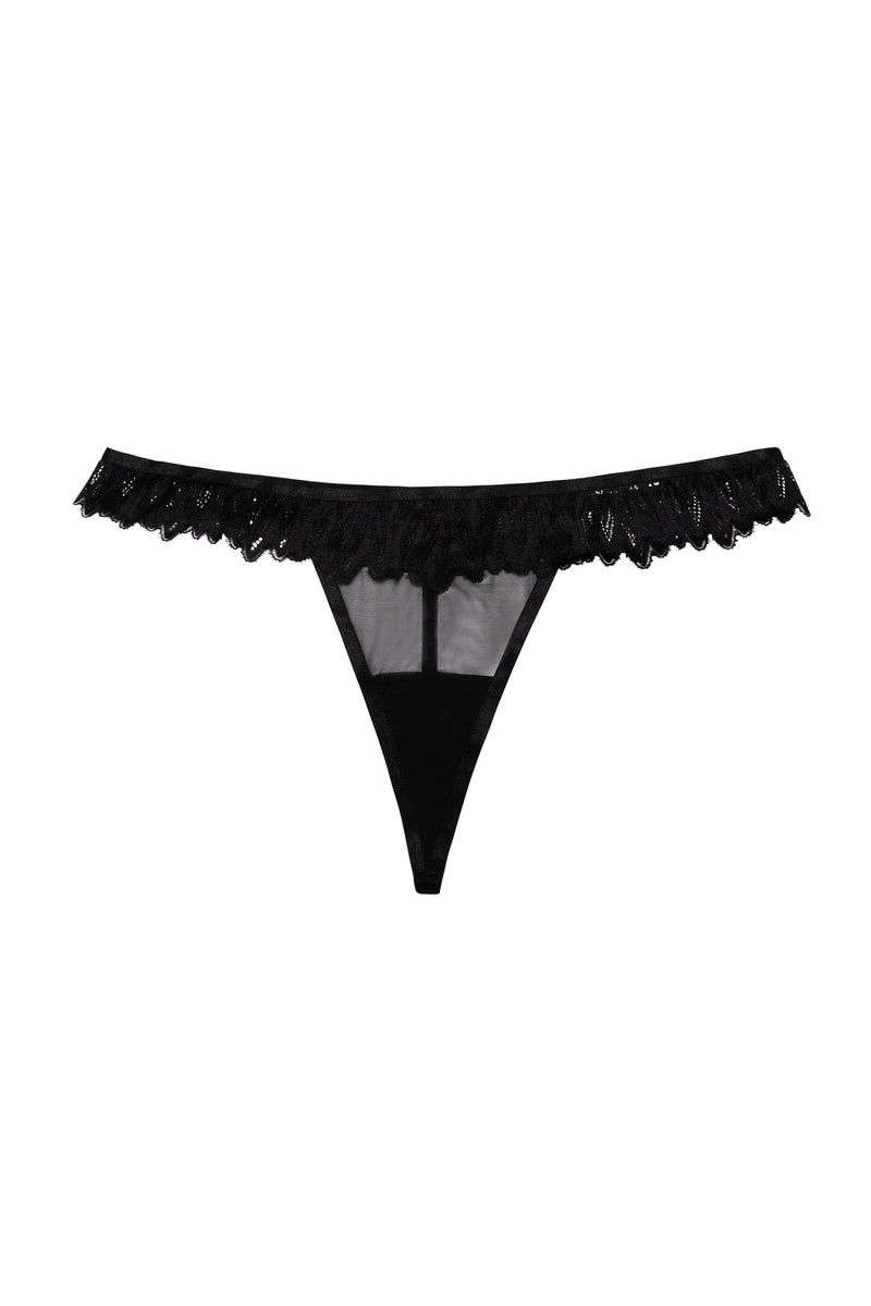 Margot Black Lace and Mesh Hipster Brief
