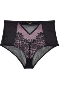 Emelda Lilac Satin and lace ring detail HW pant