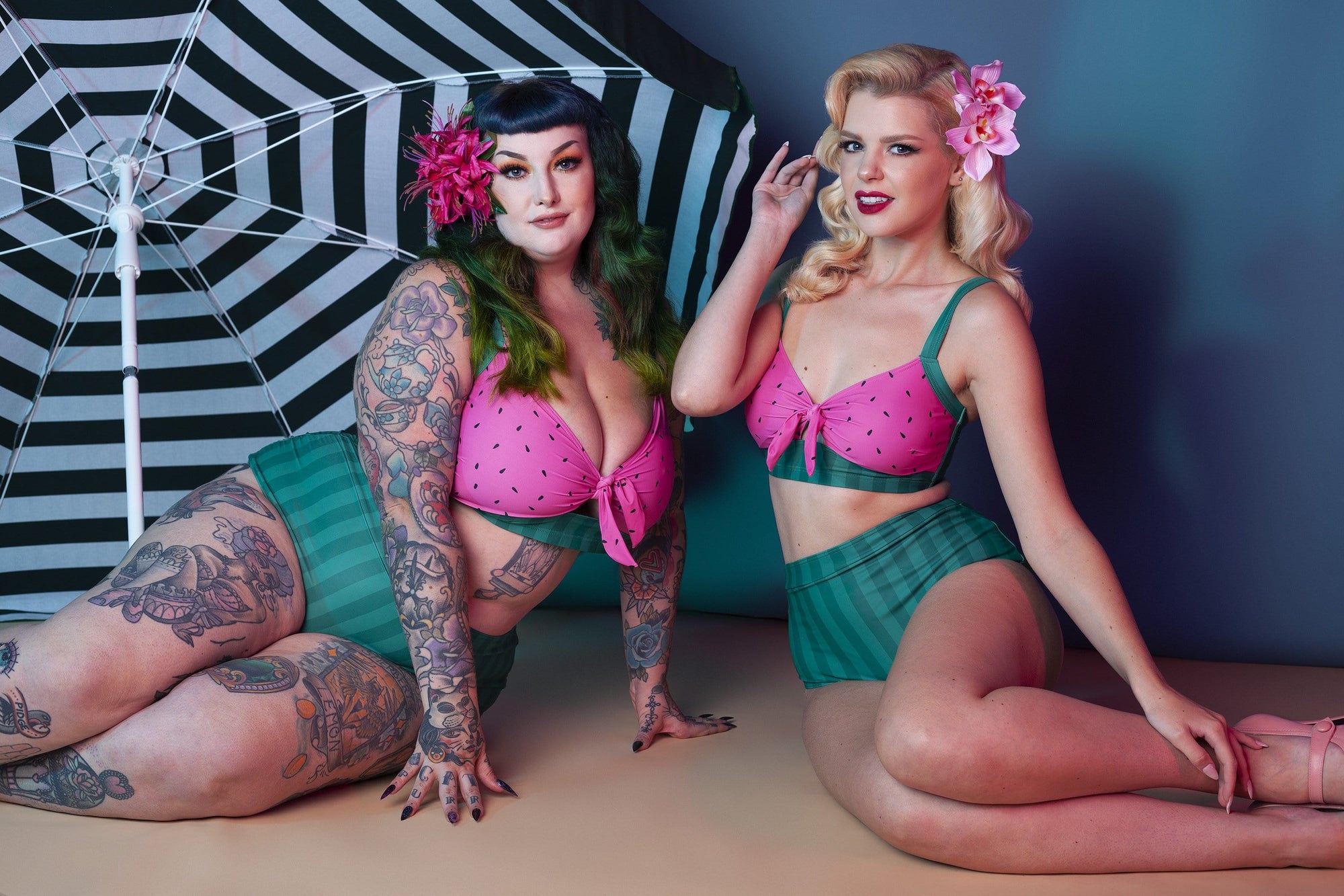 Collectif Watermelon Knot Bikini Top