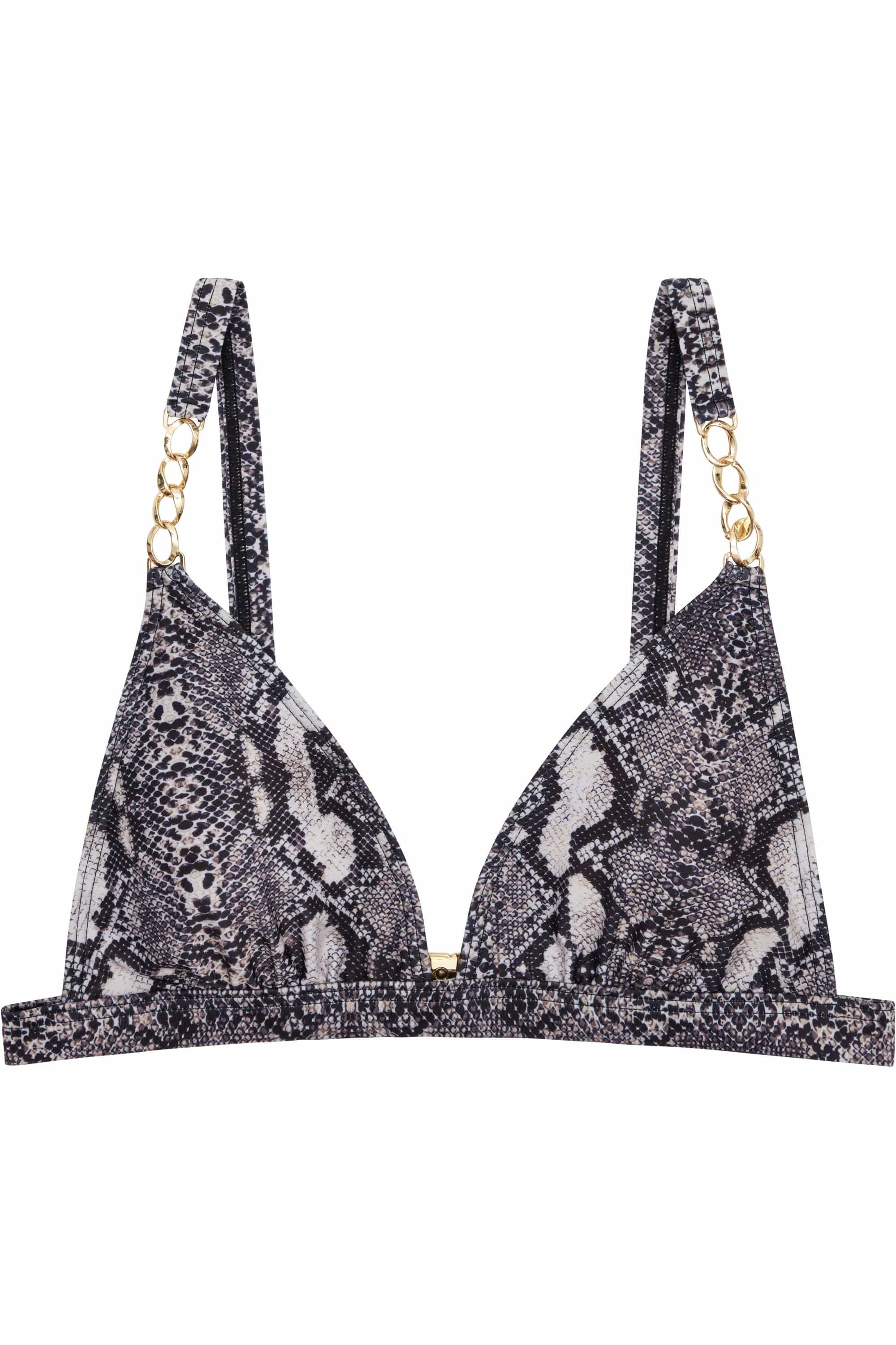 Wolf & Whistle Eco Snakeskin chain triangle top B - F