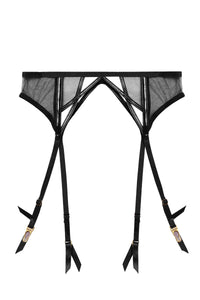 Hustler Kelly Black PVC Cut Out Suspender