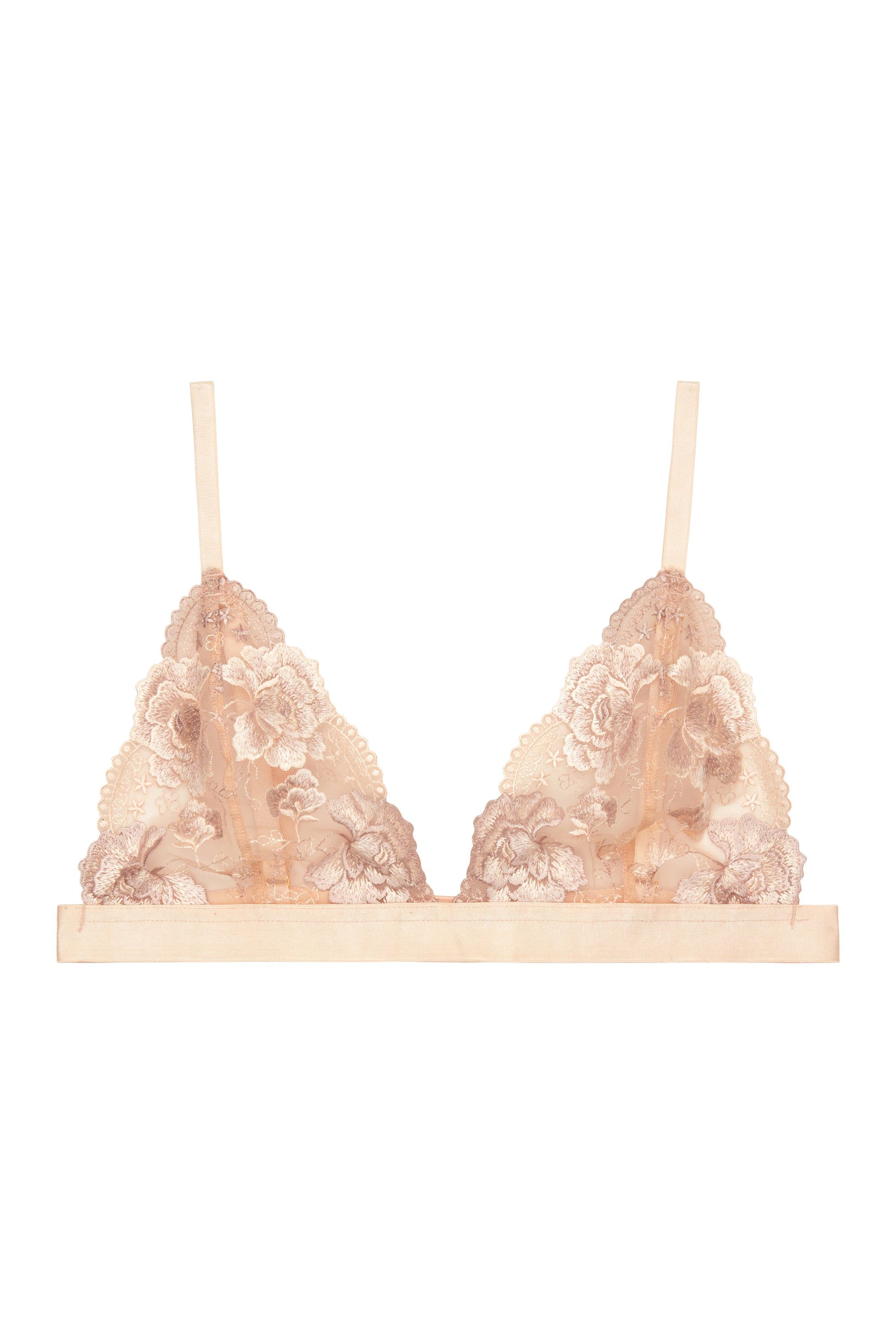 Wolf & Whistle Grace blush embroidered triangle bra