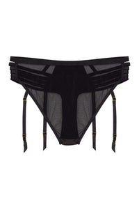 Regalia Delta Suspender Detail High Waist Brief