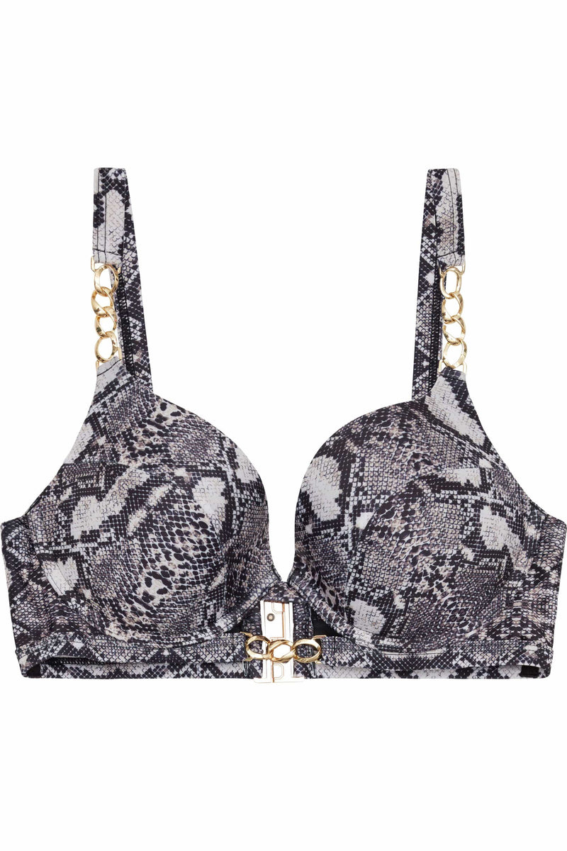 Wolf & Whistle Eco Snakeskin chain push up top B - F