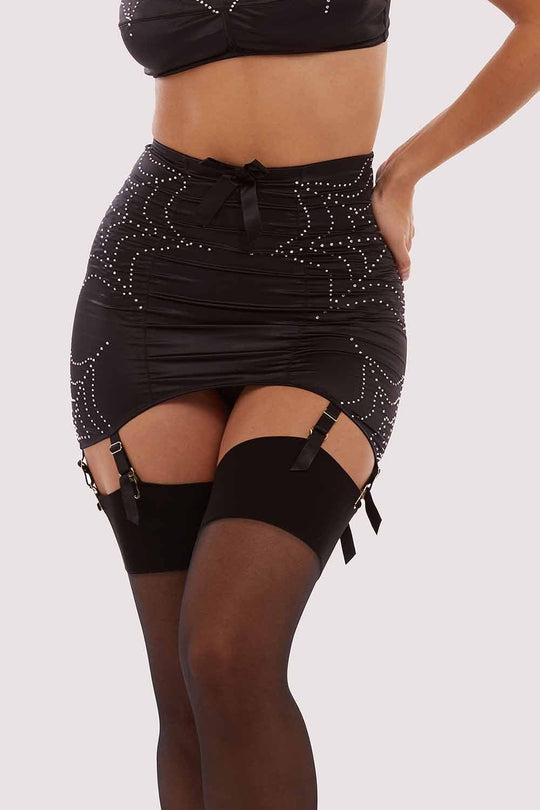 Annabelle Diamante Spiderweb Black Girdle