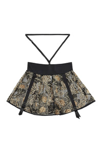 Peek & Beau Caia Gold Suspender Harness Skirt Sequin