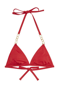 Wolf & Whistle Red chain triangle top