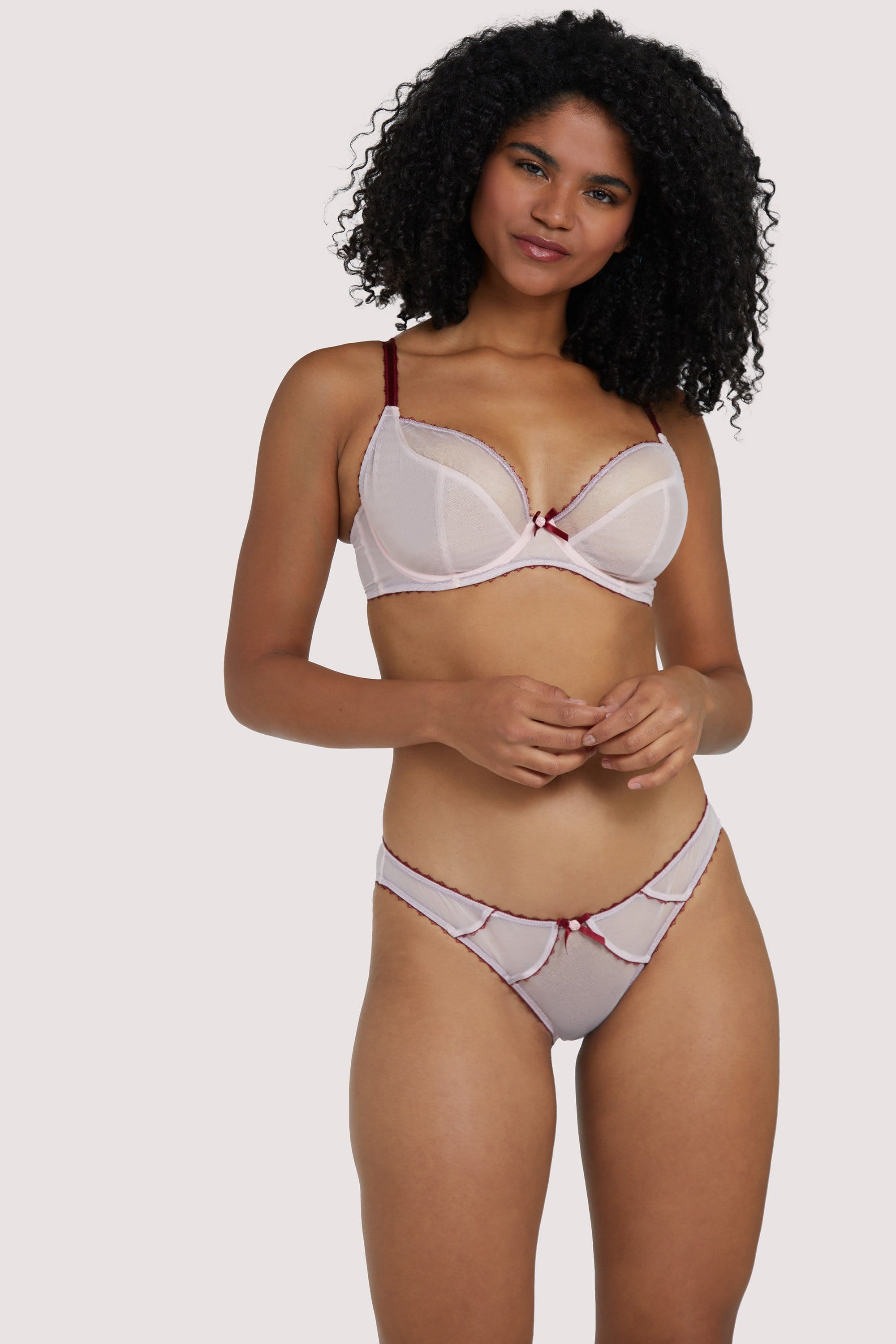 Grace Dusty Pink and Wine Brief