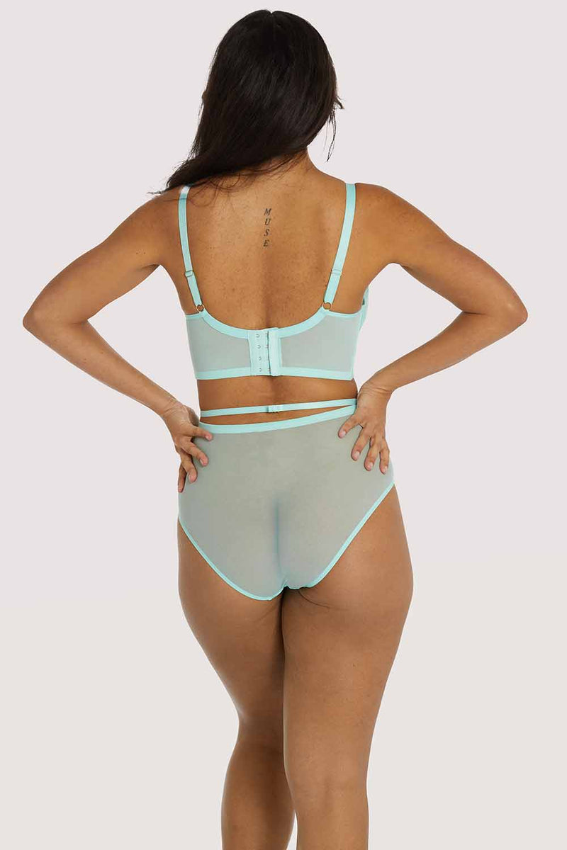 Playful Promises Eddie Aqua Crossover Wrap Fuller Bust Bra