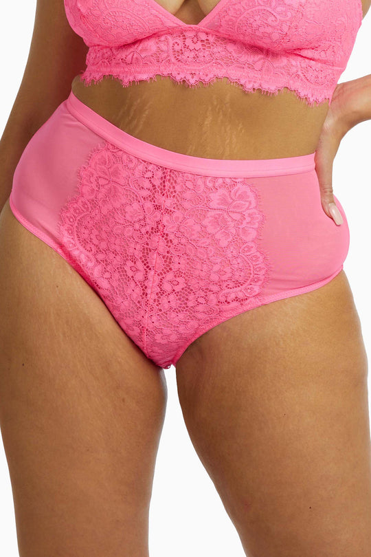 Gabi Fresh Bella Lace High Waist Brief Pink