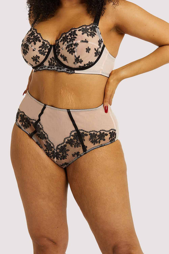 Evie Black & Peach Brief