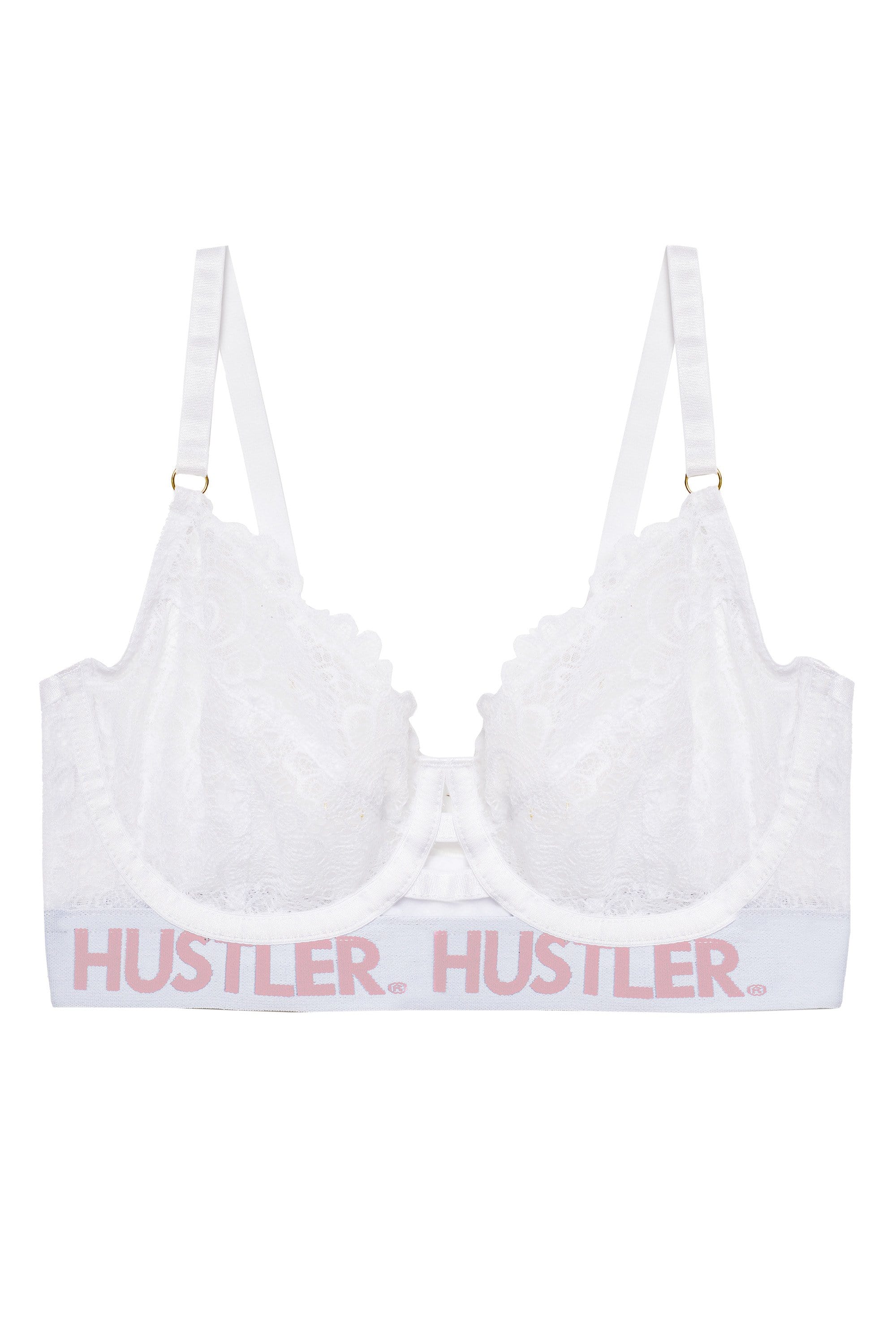 Branded Lace Bra White