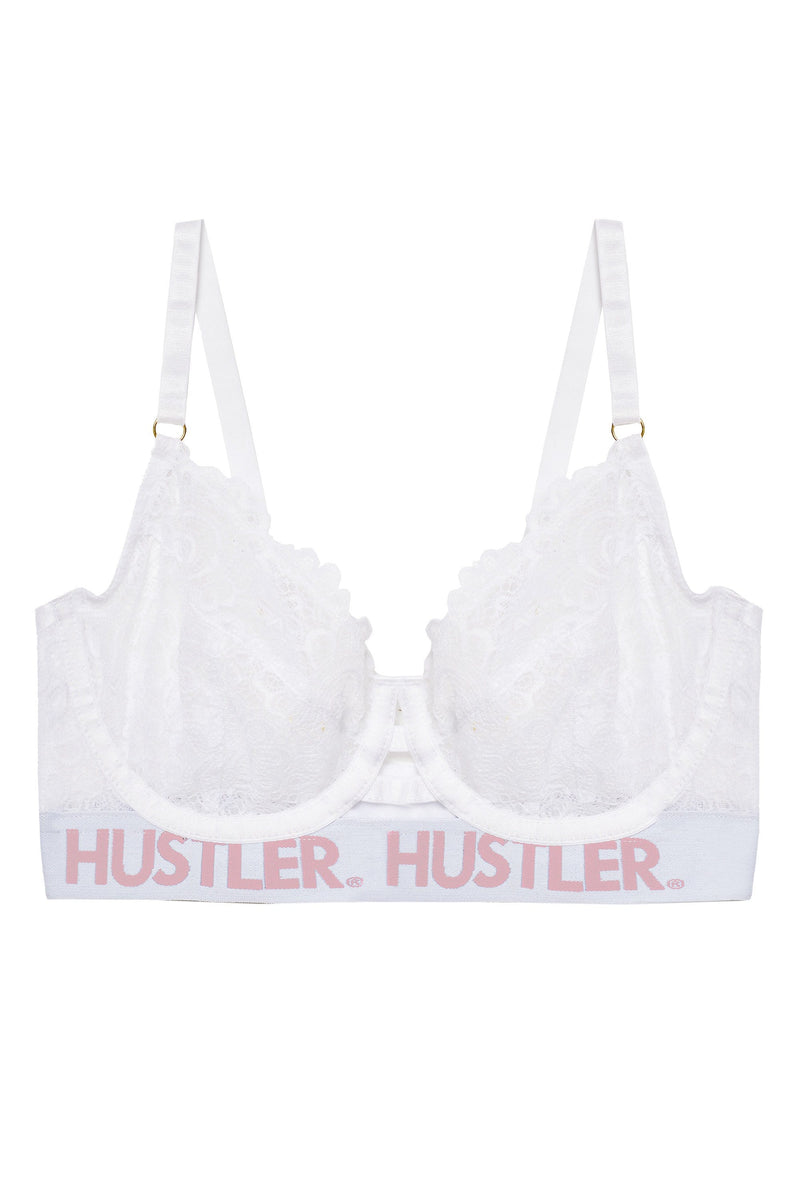 Branded Lace Bra White