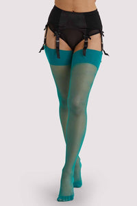 Seamed Stockings Green AUS 8 - 22 Tall