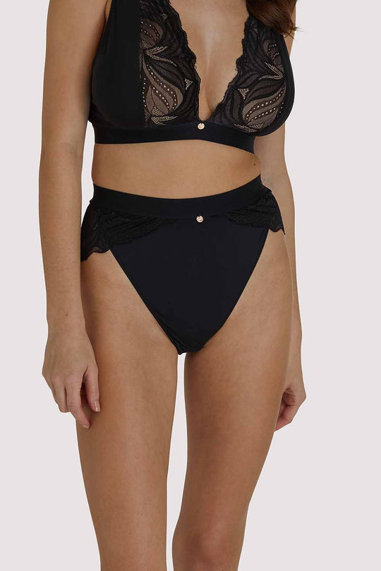 Indulgence Black High Waist Brief