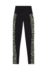 Wolf & Whistle High Waist Panelled Leggings Leopard Curve