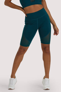 Eco Teal Panel Shorts