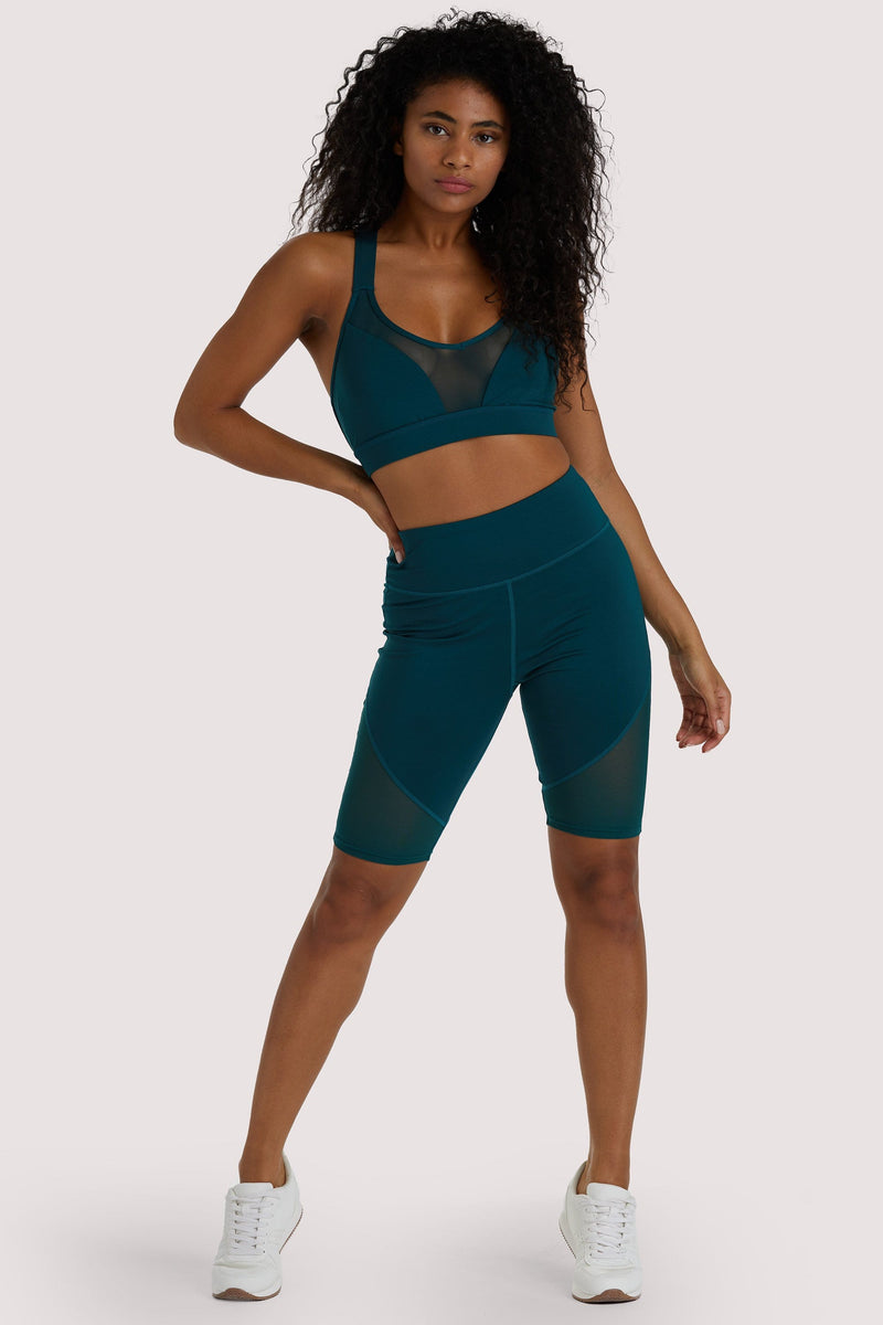 Eco Teal Panel Shorts
