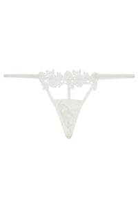 Wolf & Whistle Billie applique thong ivory