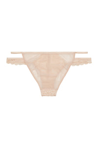 Wolf & Whistle Abi Peach lace cut out brief