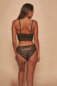 Wolf & Whistle Ariana Lace Bralet Black