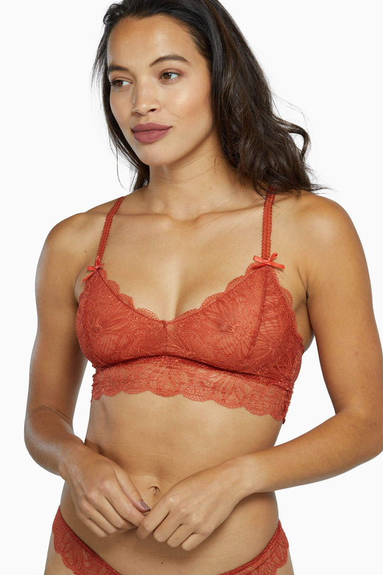 Ariana Everyday Lace Bralette Intense Rust