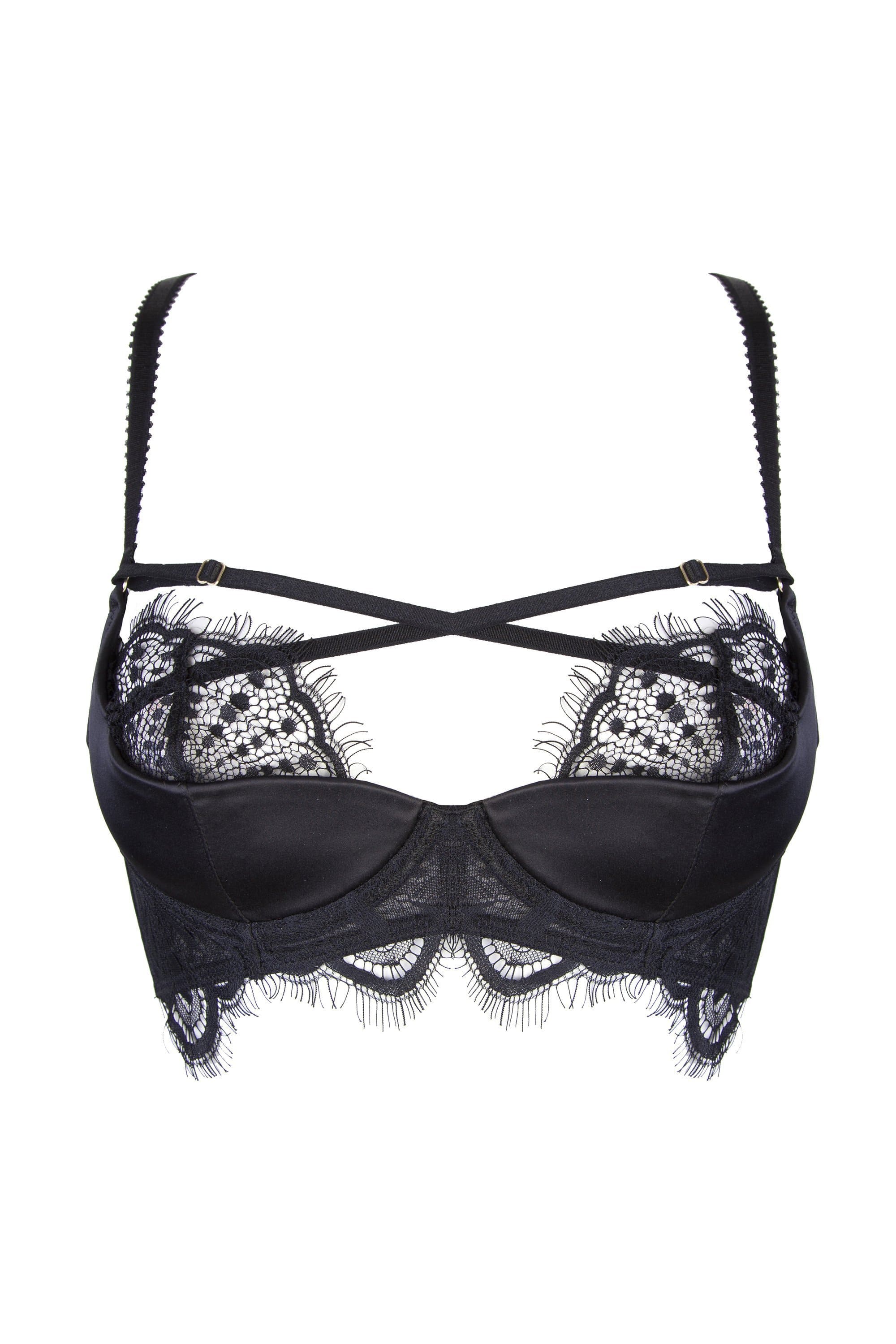 Zora Satin & Lace Demi Push Up A-D cups