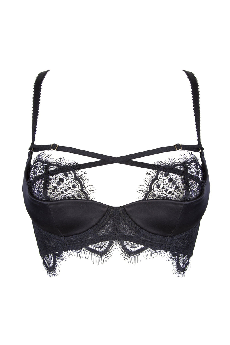 Zora Satin & Lace Demi Push Up A-D cups