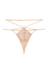 Wolf & Whistle Grace Blush Embroidered Thong