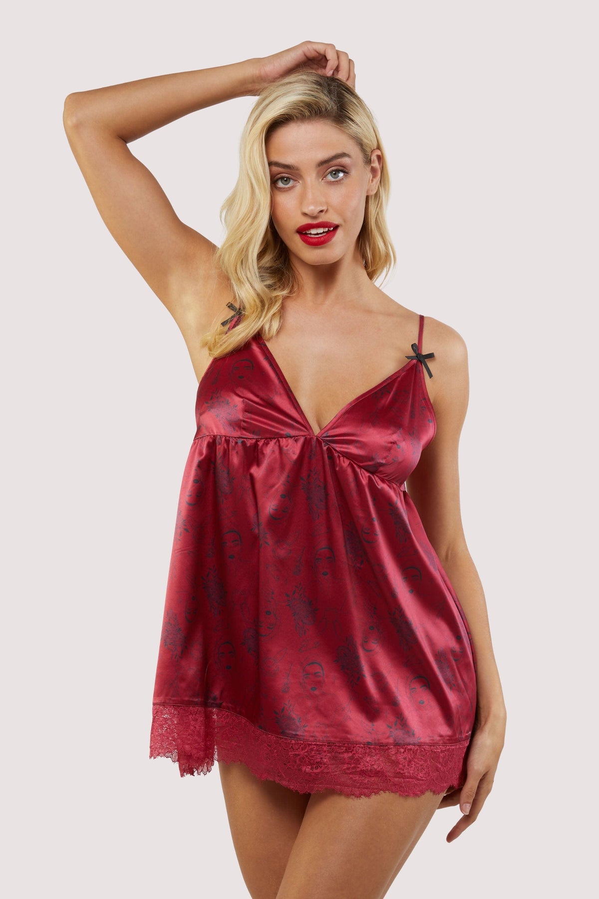 Faith Astrology Embroidery Sheer Cami Set – Playful Promises