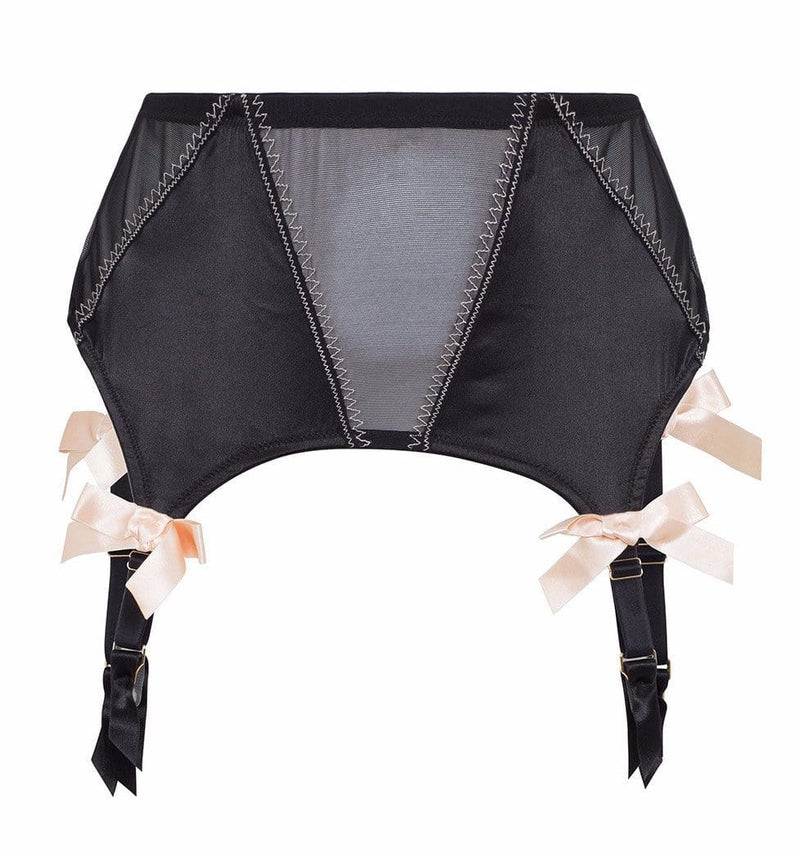 Black/Peach 4 Strap Suspender Belt Playful Promises Australia Black/Peach 4 Strap Suspender Belt Playful Promises Australia