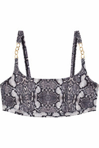 Wolf & Whistle Eco Snakeskin curve crop top