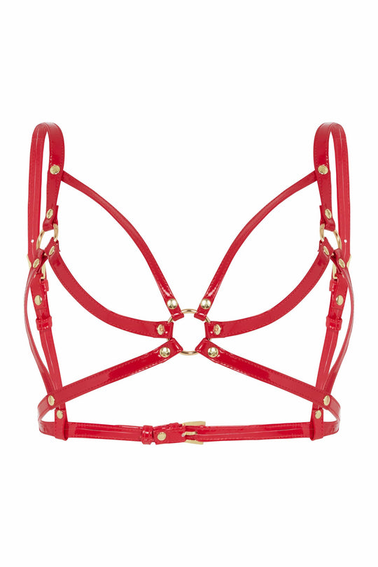 Regalia Open Harness Bra Red