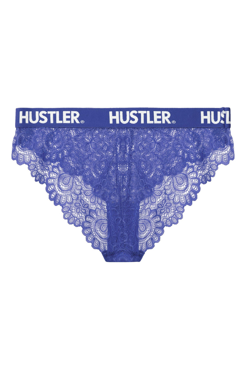 Branded Lace Brief Blue