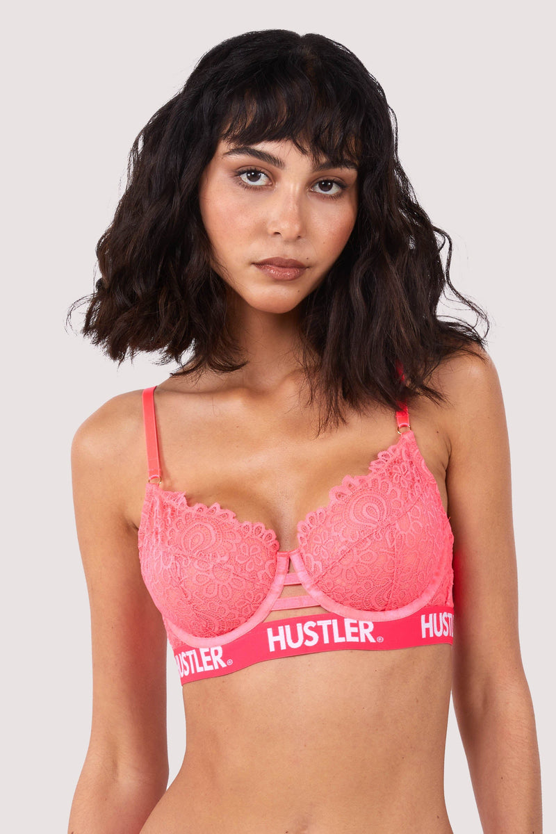 Branded Hot Pink Lace Bra