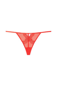 Grace Red Lace Trim Thong
