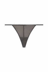 Vidal Black Fishnet Front Thong
