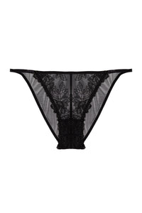 Marlowe Black Floral Embroidered Brief