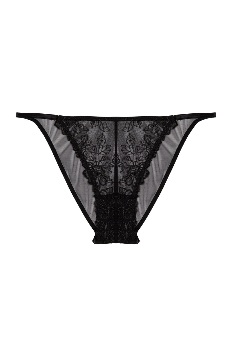 Marlowe Black Floral Embroidered Brief