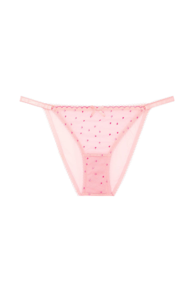 Nico Dotty Pink Sheer Mesh Brief