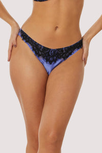 Stevie Lilac and Black Crotchless Brief