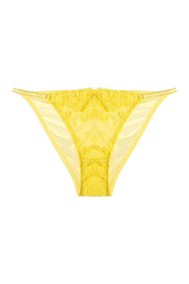 Audre Yellow Embroidery Brief