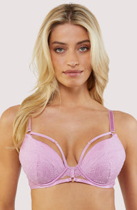Marlie Pink Lace and Satin Bra