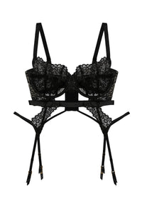 Kennedy Black Wired Cut out Basque