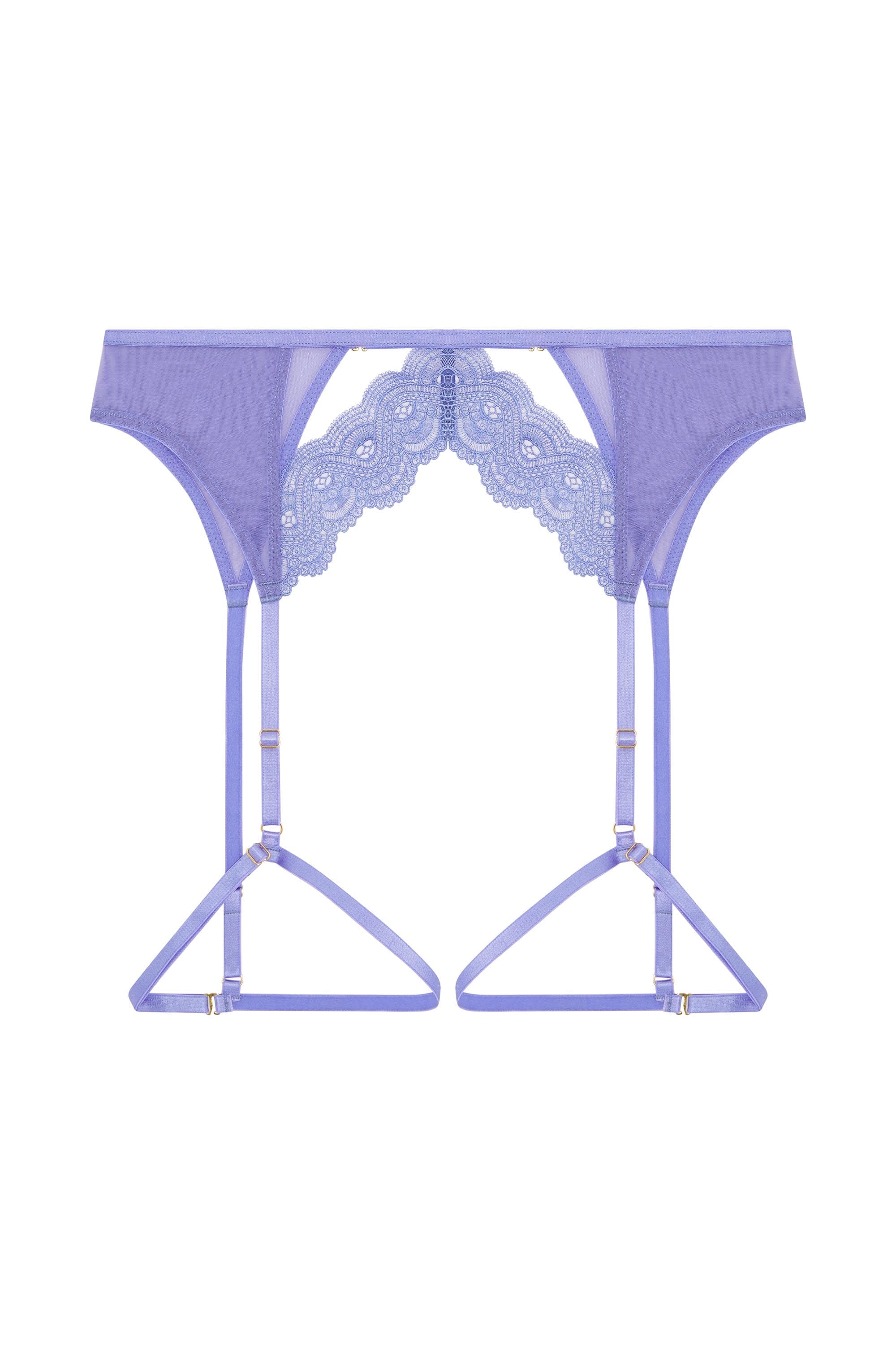 Maisie Blue Lace Trim Suspender